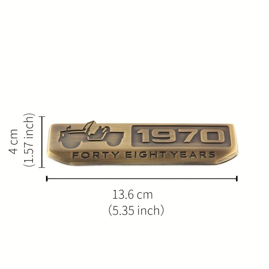 1 st 3D Metall 1970 Minnesmärke Bilkaross Emble m Bil Sidoflank Skärmmärke Bil Baklucka Klistermärke för Jimny JB23 JB43 JB64 JB74 Bil Tillbehör