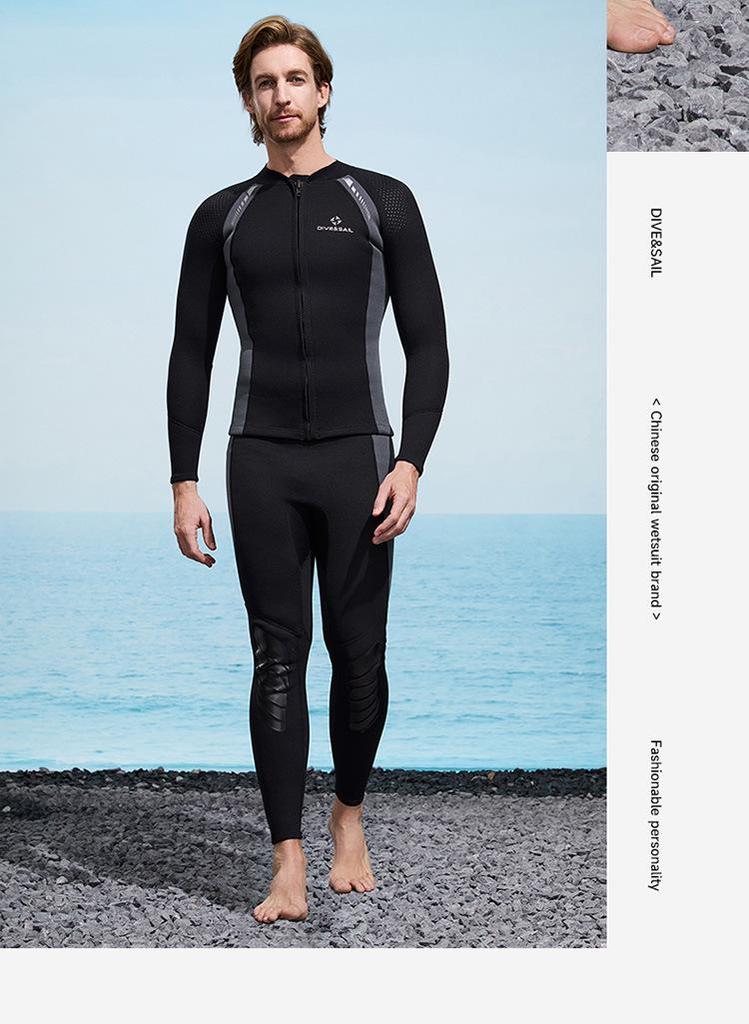 DIVE&SAIL 3MM Neoprene High-Waisted Diving Pants for Cold Protection and Winter Surfing