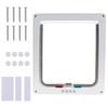 Cat Flap Door with 4 Way Lock Security Flap Door for Dog Cat Kitten Small Pet Gate Door Kit Cat Puppy Safety Gate