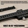 20cm To 50cm Aluminum Alloy 90 Degree Angled Ruler With 45 Degree Positioning For Woodworking And Carpentry Projects
