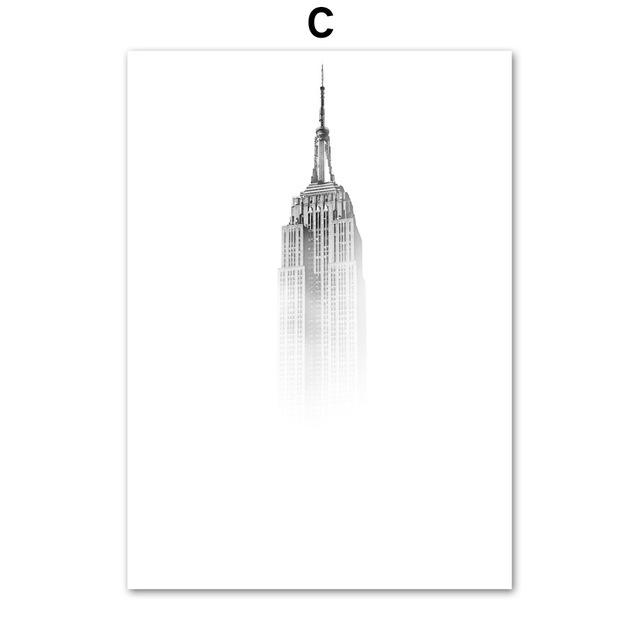 Statue of Liberty Bridge Paris Tower Wall Art Canvas Painting Vintage Nordic Posters And Prints Wall Pictures For Living Room