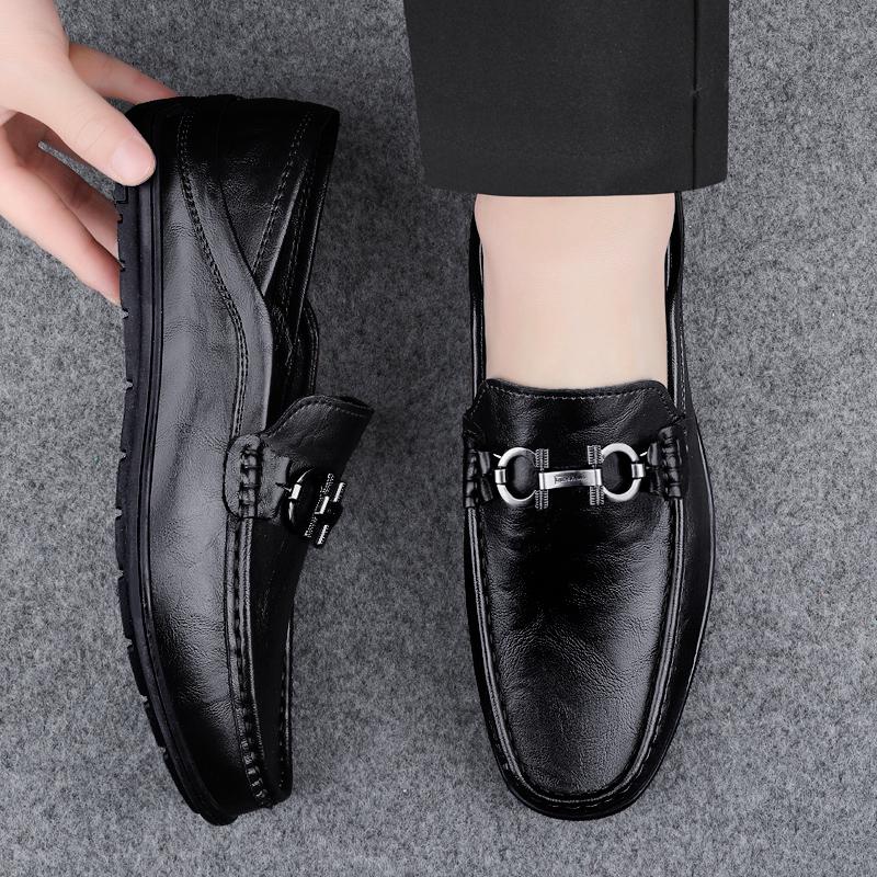 Casual Leather Shoes for Men Soft Sole 2024 Stylish Mens Loafers Fashion Designer Male Slip on Footwear Leisure Walk Moccasins