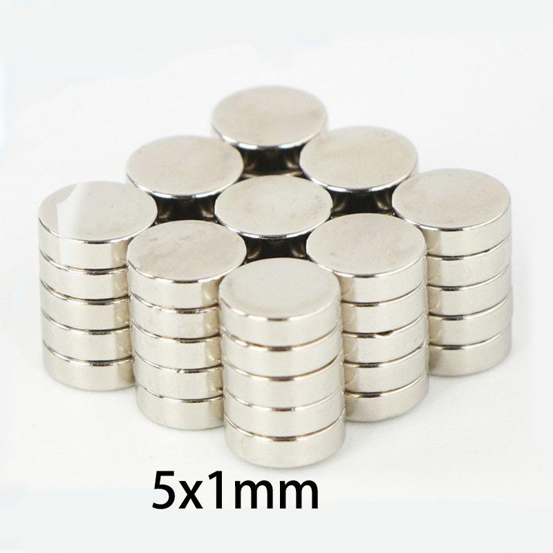 20/50/100pcs 5x1mm Tiny Magnets, Ultra-Thin Small Round Disc Magnets for DIY Crafts, Precision Models, Repairing Glasses
