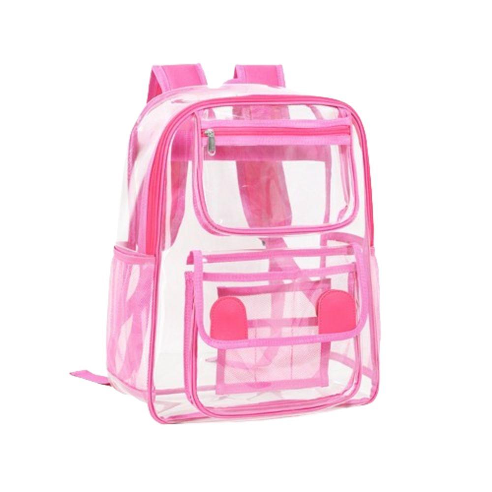

Large Capacity Students School Bag Zipper PVC Backpack Fashion Outdoor Sport Bag Female/Male красный