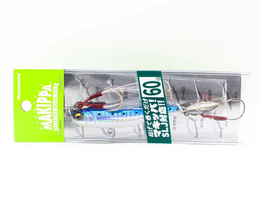 Megabass Metal Jig Makippa 50g - Iwashi - Leurre Coulant Pour Pêche En Mer - Neuf