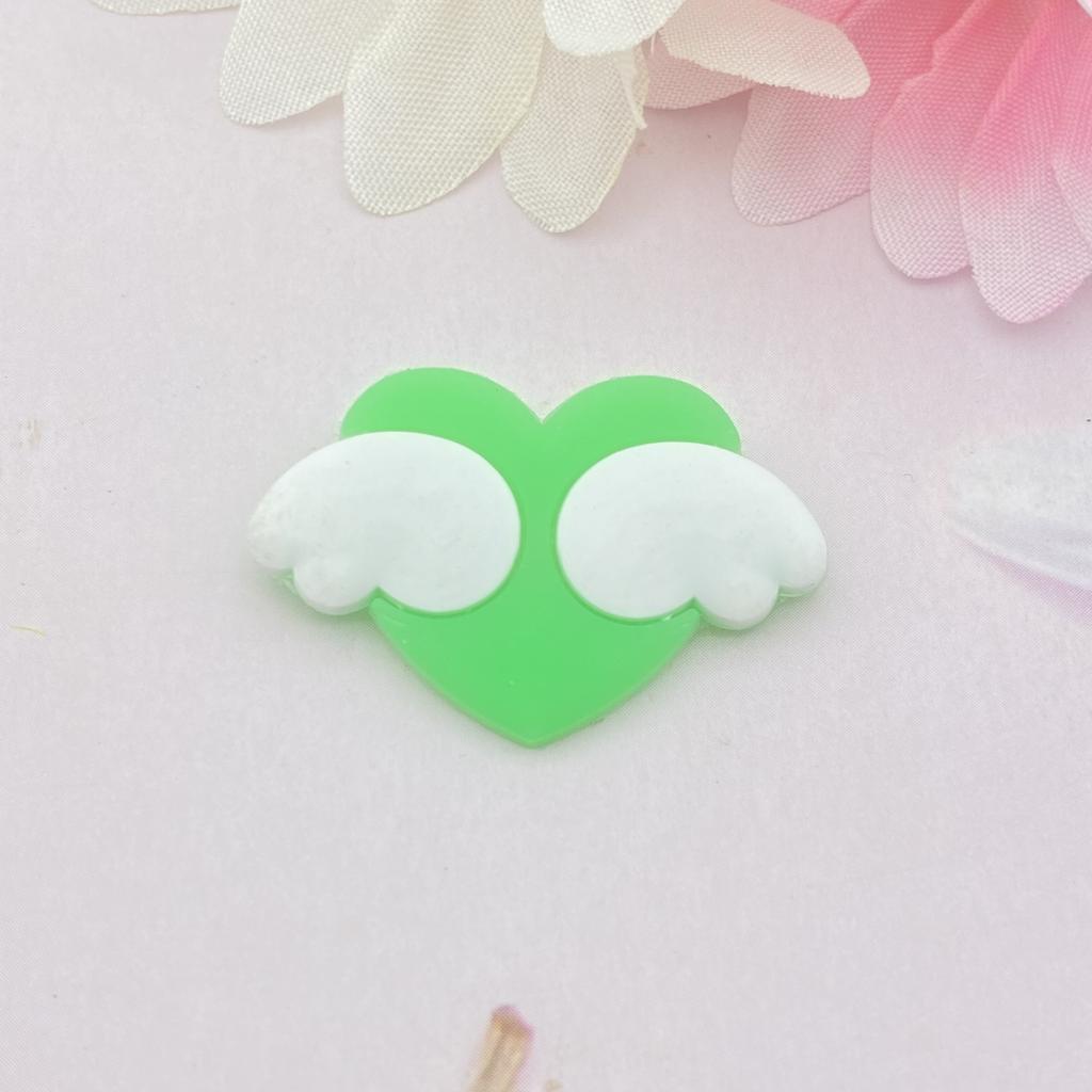 20pcs Cute Mini Cartoon Little Wings Of Love PVC Flexible Glue Flat Back DIY Scrapbook Embellishment Phone Craft Decoration