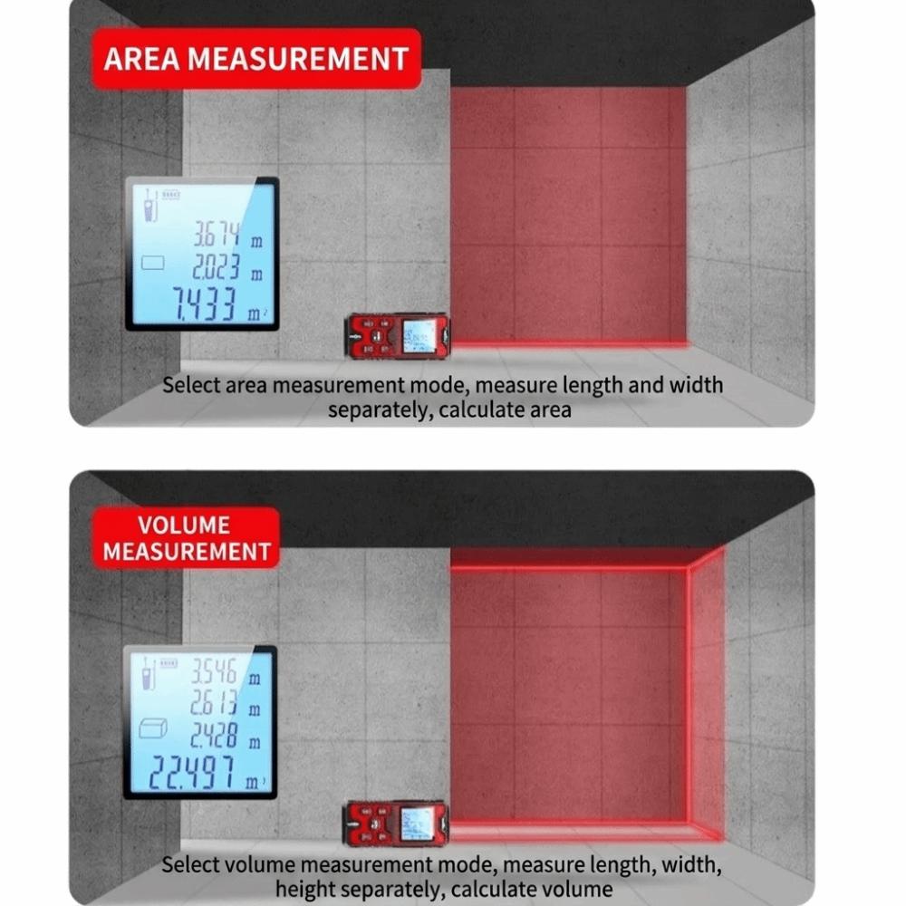 High Precision Laser Rangefinder 120m Laser Range Finder Test Tool Digital Laser Ruler Renovation
