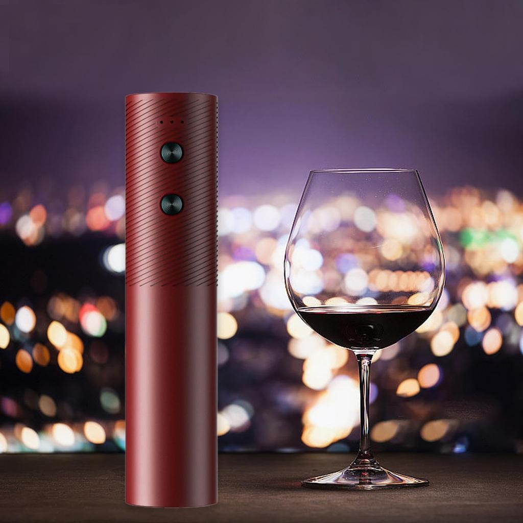 Wine Bottle Opener Portable One-click Button Electric Wine Opener USB Rechargeable Automatic Corkscrew Tool Bar Kitchen Products