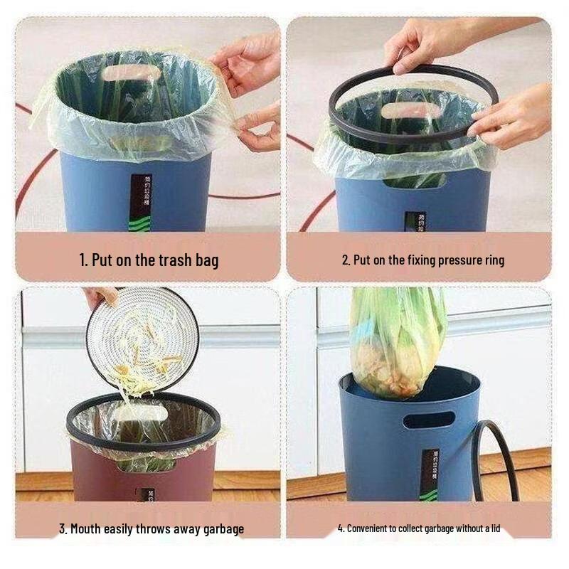 Flip-Top Plastic Trash Can