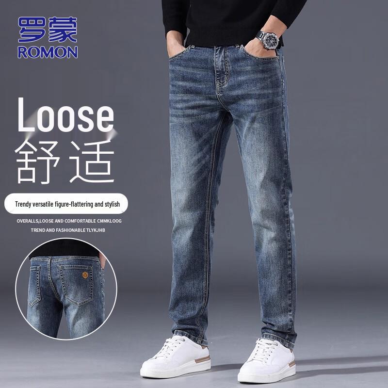 

ROMON Мужские стрейчевые джинсы прямого кроя 33