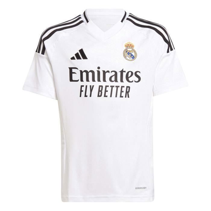 T-Shirt Enfant - Adidas - Sport Real H Jsy Y - Blanc - Manches Courtes - Multisport