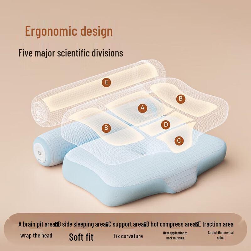 CLORIS Smart Neck Massager Pillow with Heat & Airbag Support CN Plug (adapter Included)