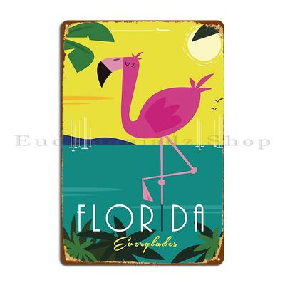 Florida Poster Metallschild Plaketten Kino Wandbild Personalisiert Club Wohnzimmer Blechschild Poster