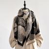  Luxury Brand Women's Cashmere Scarf - Winter Warm Tasseled Striped Printed Pashmina Shawl, Foulard & Poncho