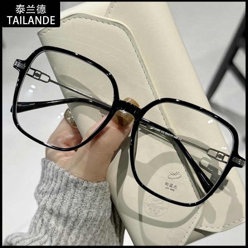 5590 Large Frame Custom Versatile Myopia Glasses Frame Men And Women Mixed Batch Versatile Advanced Green Wood Olive Flat Mirror