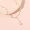 Korean Version of Short Shi Crystal Necklace Collarbone Chain Neck Jewelry Choker Temperament Versatile Fringed Pearl Pendant
