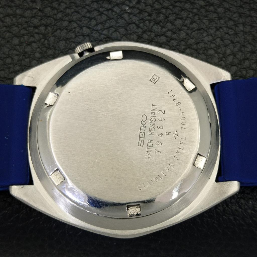 POUŽITÉ VINTAGE SEIKO EXPO 70 AUTOMATIC 7009A JAPONSKO PÁNSKÉ HODINKY S BLUE CIFERNÍKEM a433856-2 R119-a433856