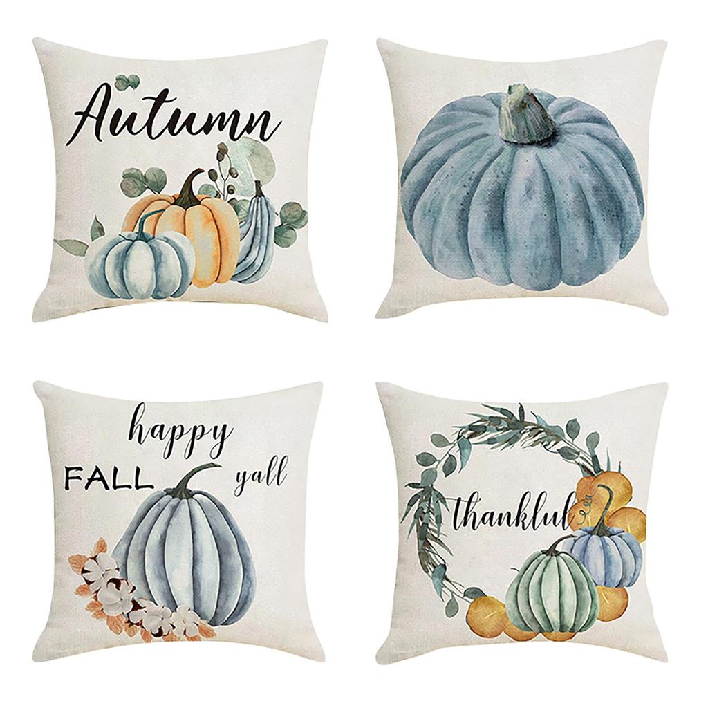 18x18 Fall Pillow Covers, Thanksgiving Decorative Throw Pillowcases, Maple Car Linen Throw Cushion Covers For Sofa Couch Home Decor, 4pcs