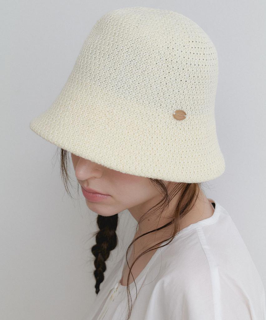 Hallen Soft Knit Bucket Hat (C078_Ivory)