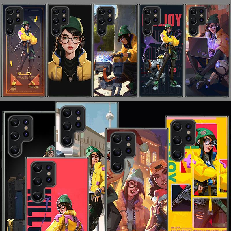 Valorant Killjoy Capa Phone Case For Samsung S26 Ultra S25 Edge Galaxy S23 S21 S20 S24 FE S22 S10 Plus Cover Clear TPU Shell Coq