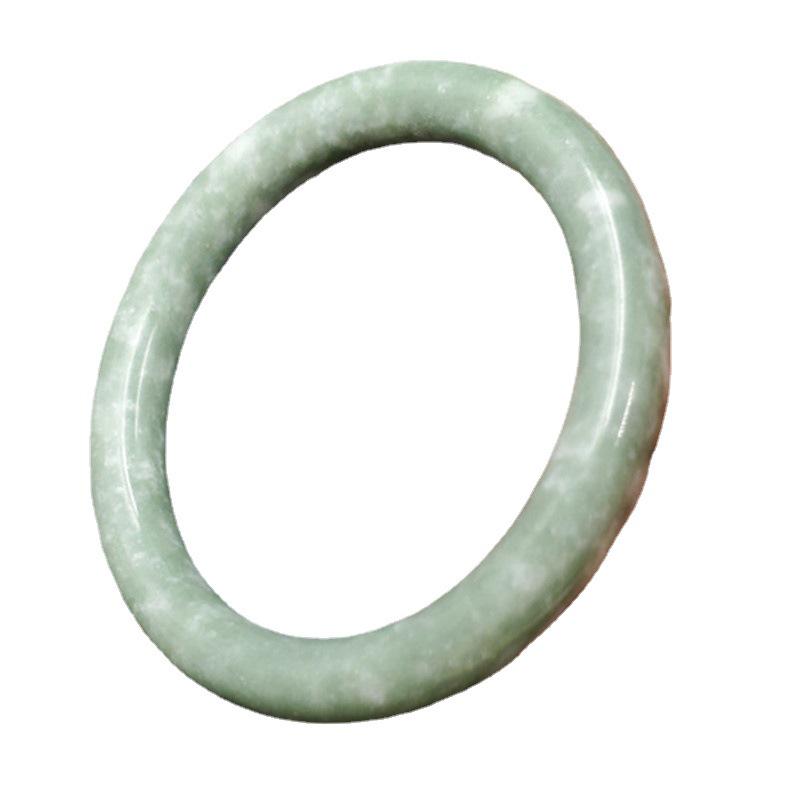 Emerald Green Jade & Aragonite Round Bar Bracelet