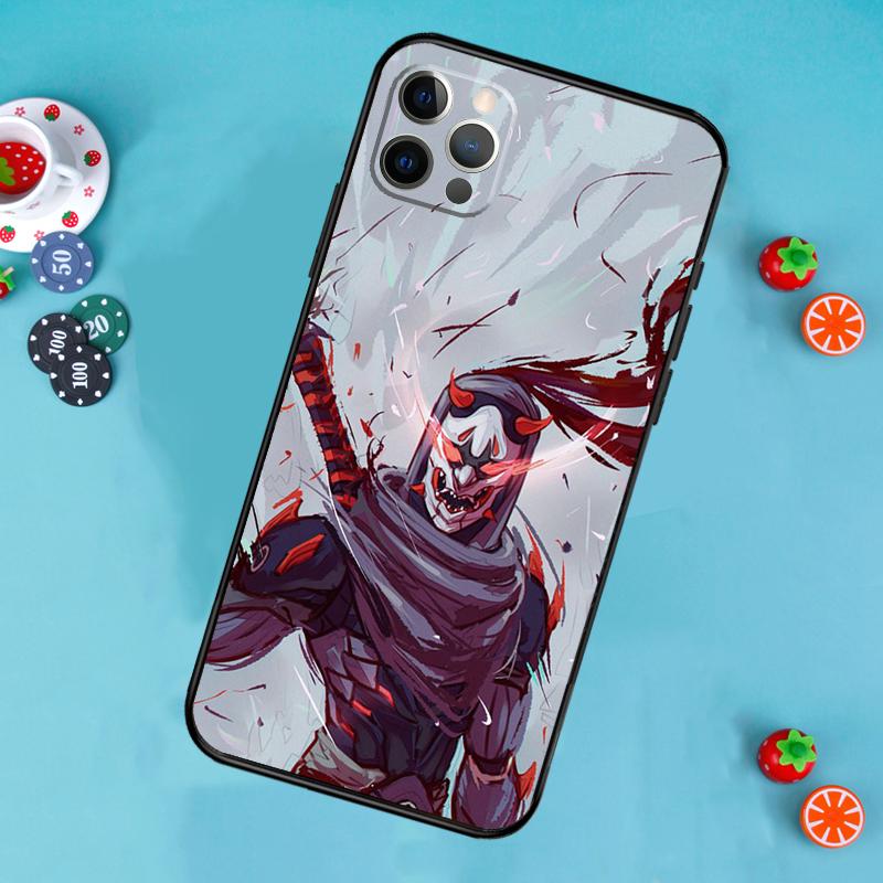 Samurai Oni Mask Phone Case For iPhone 17 Air 16 15 14 13 11 12 Pro Max 13 12 Mini 15 16 Plus 16e Cover Funda