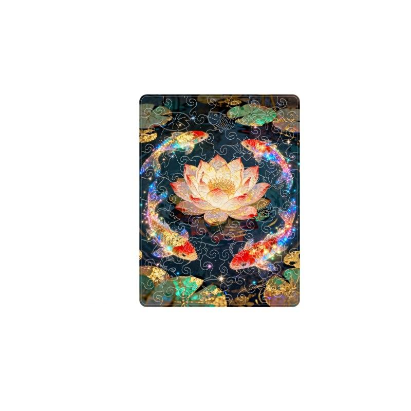 Lotus Koi Puzzle Decorative Ornament More Than Light Transmission Acrylic Puzzle Every Year