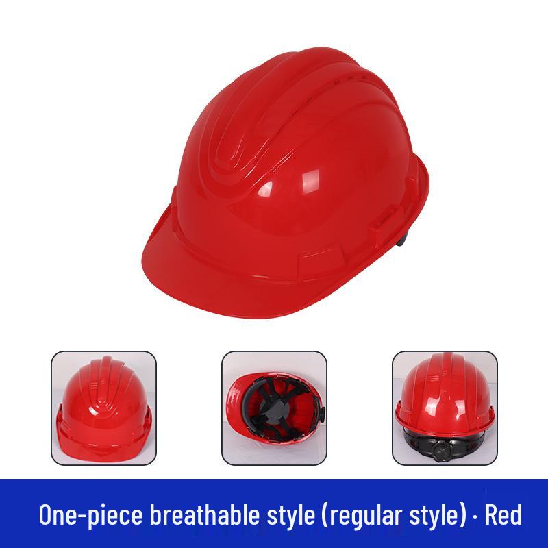 ABS Safety Helmet - National Standard Thickened, Breathable, Anti-Smash Protection for Construction Sites.