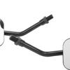 Motorcycle Rearview Mirror   Clear Wide Angle Side Rear View Wing Mirror Kit for 38mm Inner Diameter Bumper