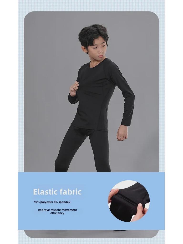 Kids & Adults Quick-Dry Sports Suit: Long Sleeve Tights for Football, Basketball, Fitness
