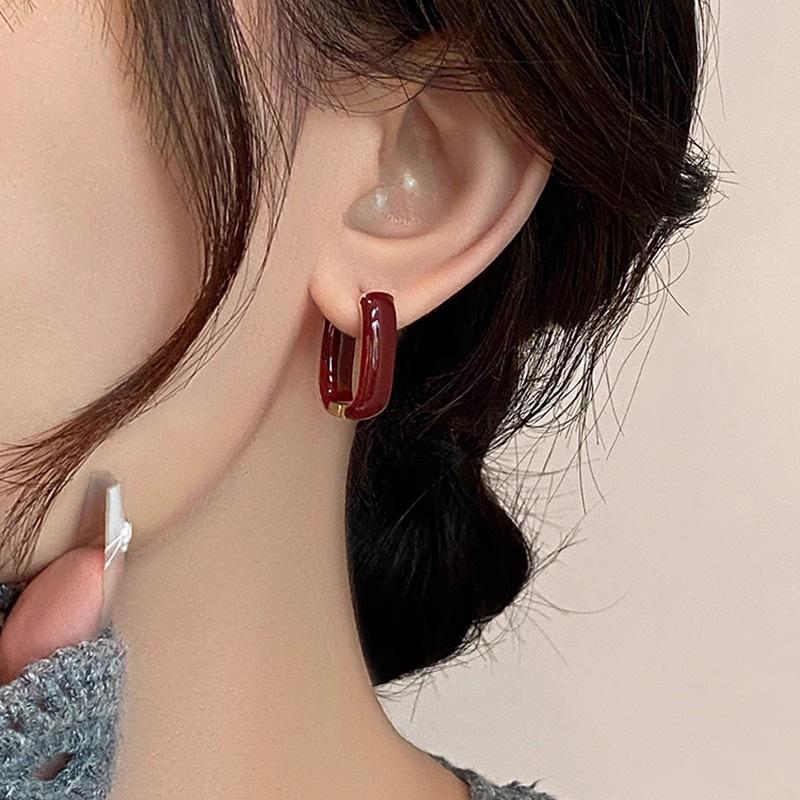 Versatile Retro Style High-end Square Fashion Earrings