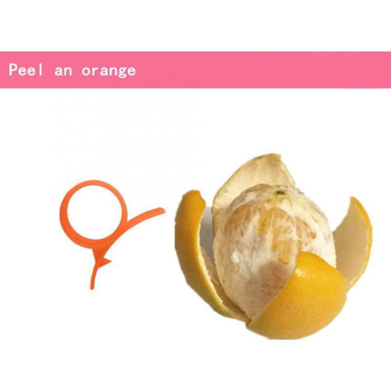 Pacote com 2 Descascadores de Laranja e Cítricos - Design com Anel para o Polegar, Descasca Rápida, ABS Higiênico, Ferramenta de Cozinha Leve e Durável