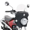 Asahi Windshield (AF ASAHI) Clear/Cordura 1000 Black Windshield for Honda Dax 125/Monkey 125 (8BJ-JB04/2BJ-JB02/8BJ-JB03) DAX-T03