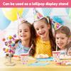 Multi-Tier Lollipop Stand 60 Holes Lollipop Holder Wood Stand Cake Pop Candy Holders for Wedding Party Lollipop Display Stand