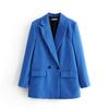 Women's Multi-Color Double-Breasted Suit Jacket (Loose Fit) - 2024 Autumn/Winter Collection