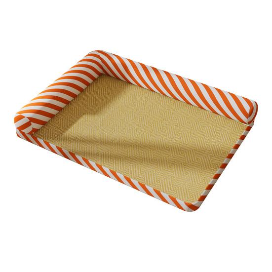 Dog Cooling Mat Summer Cat Bed with Neck Support Pillows Cool Sleeping Mat with Removable Washable Cover for Cats Puppies Small Dogs