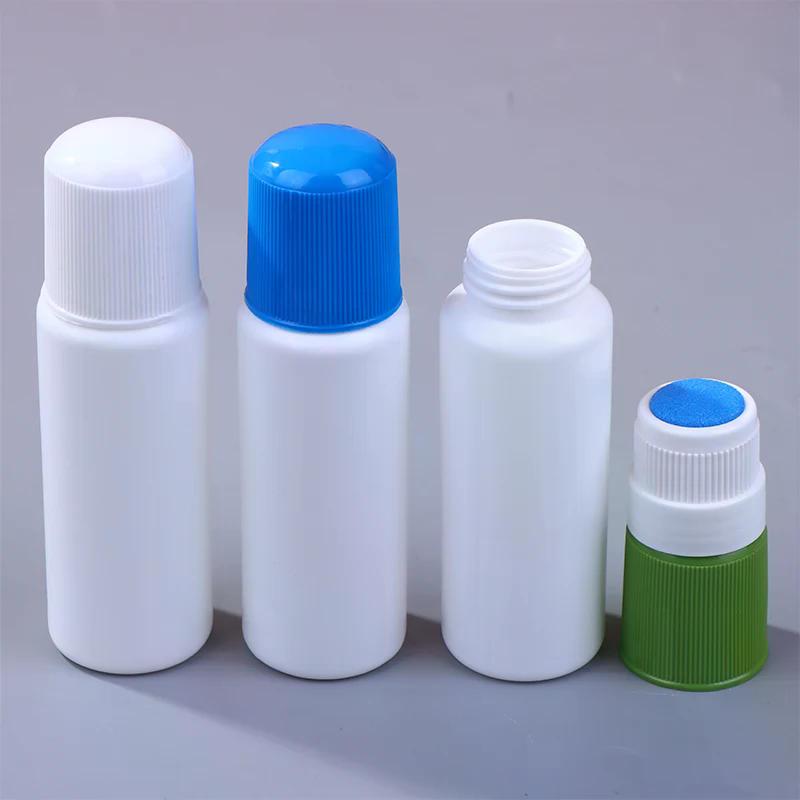 50ML Empty Smudge Bottle Liquid Applicator Sponge Head Soreness Liquid Bottle For Daub Filling Liniment Medicine Antipruritic
