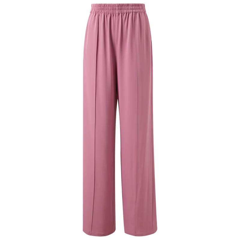 

Women s Elastic Waist Wide-Leg Loose Casual Pants S