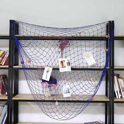 Background Wall Hanging Ornaments Nautical Ocean Theme Home Wall Decor Shell Nets Mediterranean Style Decorative Fishing Net
