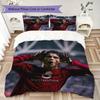C Ronaldo Mønster Sengetøj Dynebetræk Pyntepudebetræk Boligindretning Fødselsdagsgave (1 * dynebetræk + 2 * pudebetræk uden fyld)