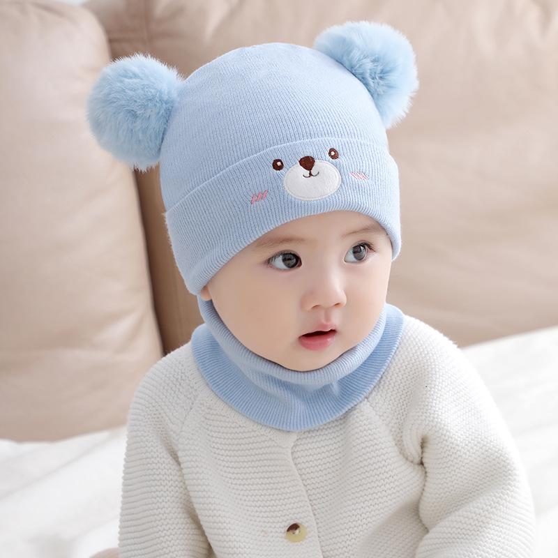 Infants' Cute Wool Knit Hat for Autumn/Winter (0-3 Years)