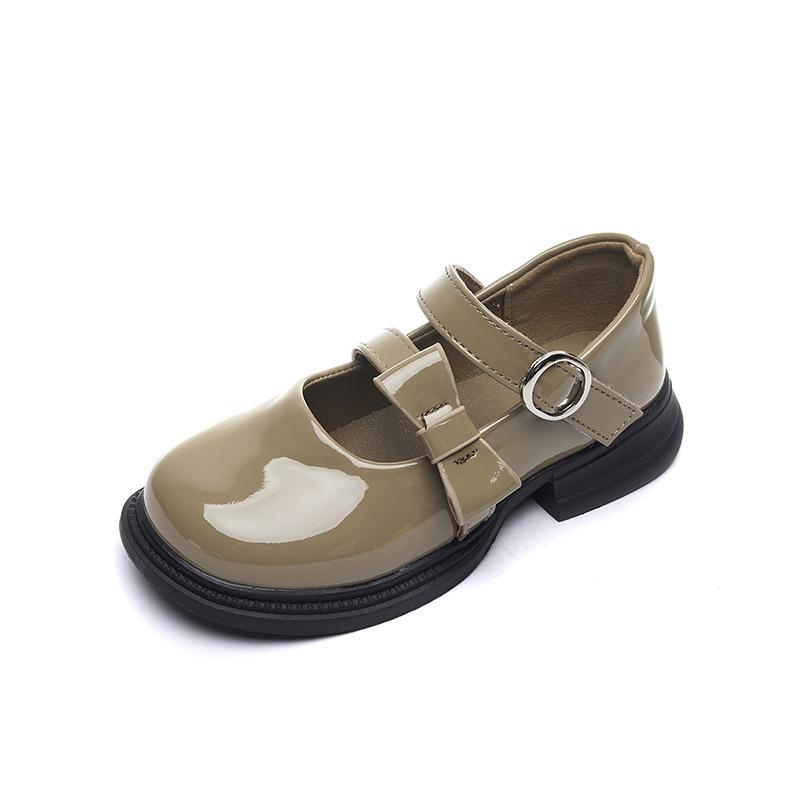 Spring Girl Shoes Fashion Versatile Princess Shoe Comfort Soft Sole Simple Retro Kid Shoe Trendy Exquisite Elegant Leather Shoes