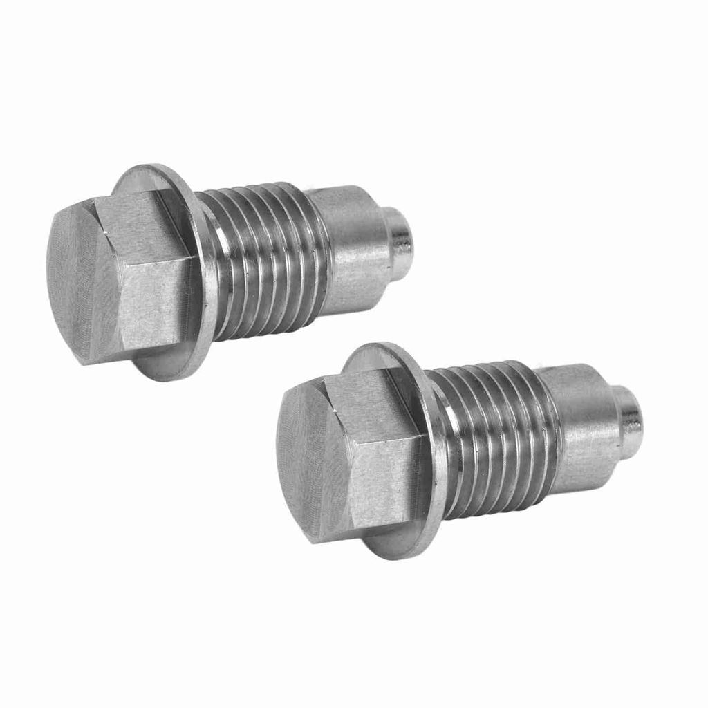 Bouchon de vidange d'huile magnétique pour moteur de voiture Acier inoxydable Résistant à la rouille Argent Résistant aux hautes températures Remplacement pour Ford