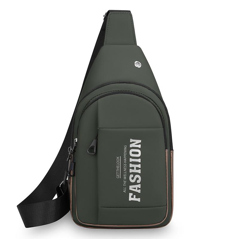 Men's Large Capacity Outdoor Chest Bag - Trendy, Simple, Lightweight, Versatile Crossbody for Commuting & Casual Use