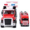 1/42 2 ks tlakově lité záchranné vozidlo Hasičské auto se stahovacím světlem pro děti s hudebním modelem