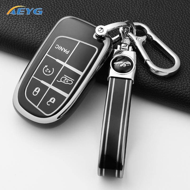 Soft Tpu Car Key Case Cover Shell For Jeep Renegade Grand Cherokee For Dodge Ram 1500 Journey Charger Challenger Fiat Durango
