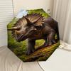 1PC Triceratops Jungle Umbrella-8-Rib Reinforced Portable Folding Travel Suitable for All Seasons Outdoor Daily Use  -J0324