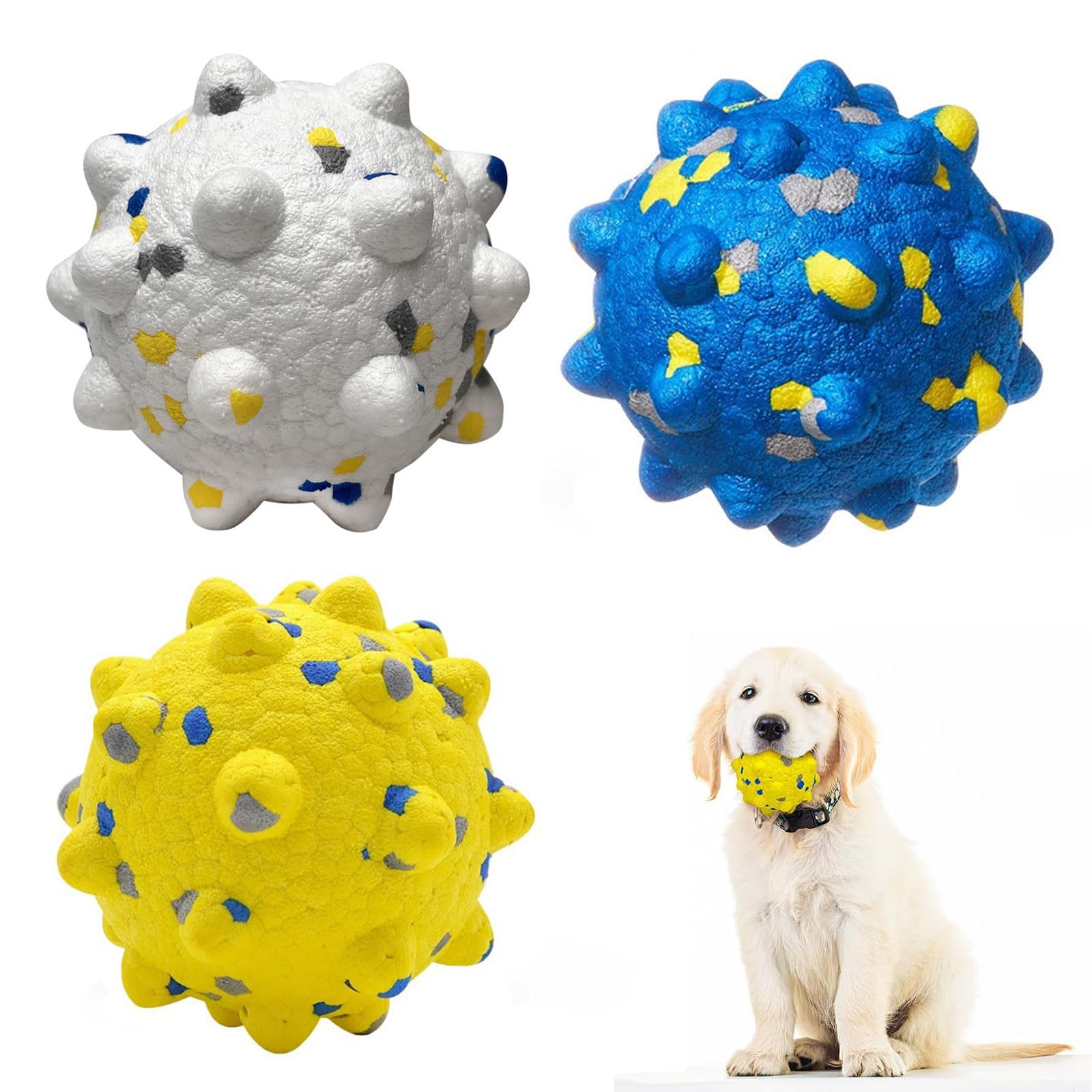 

Refoiner Dog Chew Dog Dental Educational Toys for and Large Dog Teeth Brushing Elastic Toy Easy to Pet Set of White Toys, Toys, Durable,