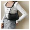 Fashion Candy Color Underarm Bag PU Leather Small Top-Handle Handbag Soft Shoulder Purse Women
