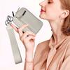 Multifunctional Handbag Wrist Purse with Detachable Lobster Clip Smooth Zipper Closure Lightweight Change Phone
